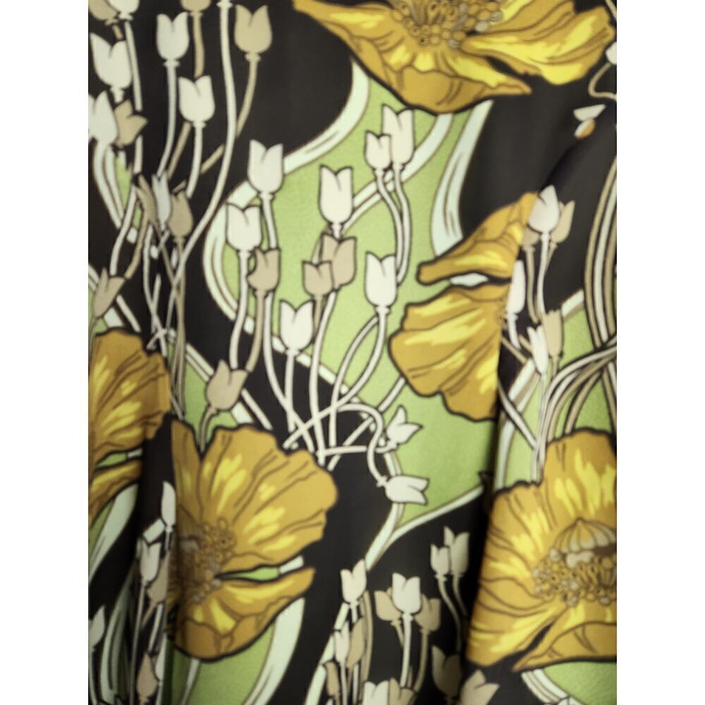 Ann Taylor Loft skirt sz 2 side zip whimsical artsy botanical Careerwear fall - Picture 2 of 9